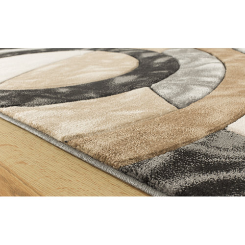 Wrought Studio Adonia Abstract Brown/Gray/Black Area Rug & Reviews